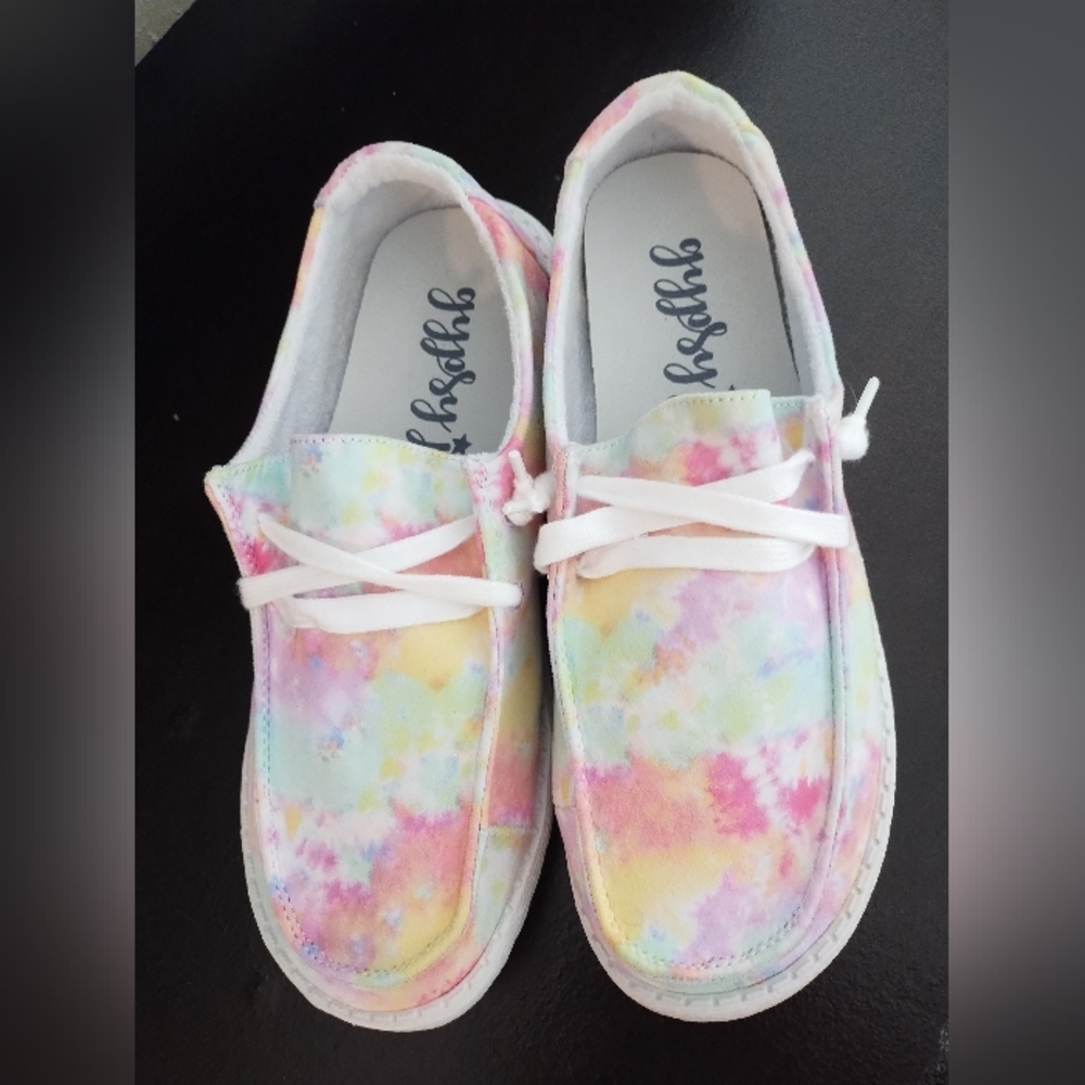 Pink Tie Dye Slip On Shoes, Size 8.5